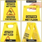 Collapsible Bilingual Wet Floor Safety Sign