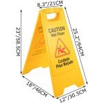 VEVOR 6 Pack Bilingual Wet Floor Signs