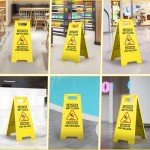 Collapsible Bilingual Wet Floor Safety Sign