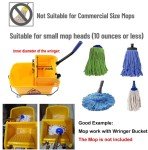 5 Gallon Yellow Mop Bucket with Wringer on Wheels