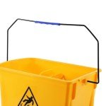 5 Gallon Yellow Mop Bucket with Wringer on Wheels
