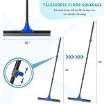 Heavy Duty 59" Floor Squeegee with Rubber Head