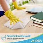AIDEA 50-Pack Microfiber Cleaning Cloths - White