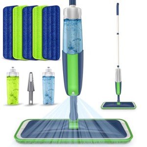 Washable Spray Mops with Pads for Floor Cleaning