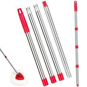 4-Section Spin Mop Replacement Handle 30-58 Inch