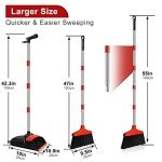 GRAREND 55" Broom and Dustpan Set - Red