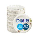 Dixie 8.5 Inch White Paper Plates, 300 Count