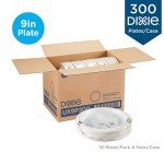 Dixie 8.5 Inch White Paper Plates, 300 Count