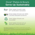Dixie 8.5 Inch White Paper Plates, 300 Count