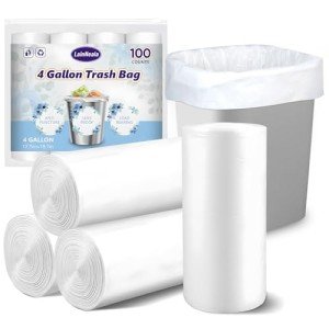 LainNeala 4 Gallon Small Trash Bags - 100 Count