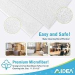 AIDEA 50-Pack Microfiber Cleaning Cloths - White