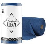 75-Pack Microfiber Cleaning Cloth Roll - Navy Blue