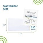 Care Touch Lens Cleaning Wipes - 210 Individually Wrapped