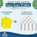 DAN RIVER Yellow Microfiber Cleaning Cloths - 12 Pack