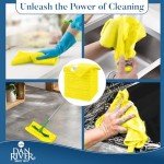 DAN RIVER Yellow Microfiber Cleaning Cloths - 12 Pack