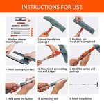 2-in-1 Professional Shower Squeegee with Extension Handle