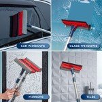 Professional 2-in-1 Window Squeegee with Extension Pole