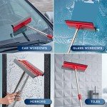 2-in-1 Window Squeegee with 55" Extension Pole