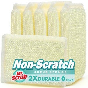 6 Non-Scratch All-Purpose Kitchen Cleaning Sponges