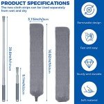 Retractable Dust Cleaner with Microfiber Cloths, 60