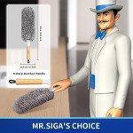 MR.SIGA Washable Microfiber Duster with Bamboo Handle
