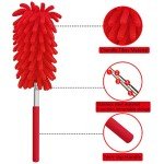 Extendable Microfiber Duster with 3 Replaceable Heads