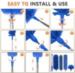 Microfiber Feather Duster Set with Extension Pole