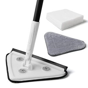 CLEANHOME Triangle Wall Mop with 10 Disposable Pads