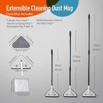 CLEANHOME Triangle Wall Mop with 10 Disposable Pads