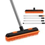 2 in 1 Rubber Broom with Long Handle