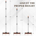 2 in 1 Rubber Broom with Long Handle