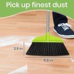55” Green Floor Broom for Hardwood Cleaning