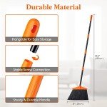 Heavy Duty Extendable Broom for Indoor/Outdoor Use