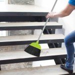 55” Green Floor Broom for Hardwood Cleaning