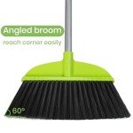 55” Green Floor Broom for Hardwood Cleaning
