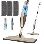 Wet Spray Mop with Refillable Bottle & Microfiber Pads