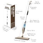 Wet Spray Mop with Refillable Bottle & Microfiber Pads
