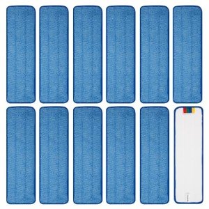 12 Pack Microfiber Cleaning Pads for 18" Mops