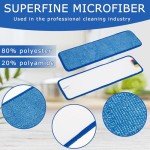 12 Pack Microfiber Cleaning Pads for 18" Mops