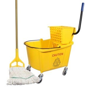 35 Quart Yellow Mop Bucket with Side-Press Wringer
