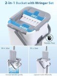 Mop and Bucket Set with Microfiber Pads