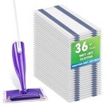 36 Pack Wet Jet Mop Pad Refills, Durable & Absorbent