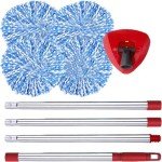 ANREKEYH Spin Mop Replacement Head and Handle Set
