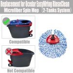ANREKEYH Spin Mop Replacement Head and Handle Set