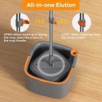 BOMIDI Spin Mop & Bucket Set with 6 Pads