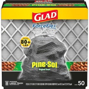 Glad ForceFlex 30 Gal Trash Bags, Pine-Sol Scent