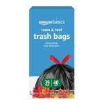 Amazon Basics 39 Gallon Drawstring Lawn & Leaf Bags