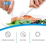 White Disposable Plastic Cutlery Set - 210 Count