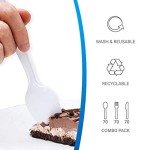 White Disposable Plastic Cutlery Set - 210 Count