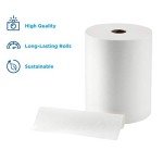 High Capacity White Towel Roll - 800' x 10